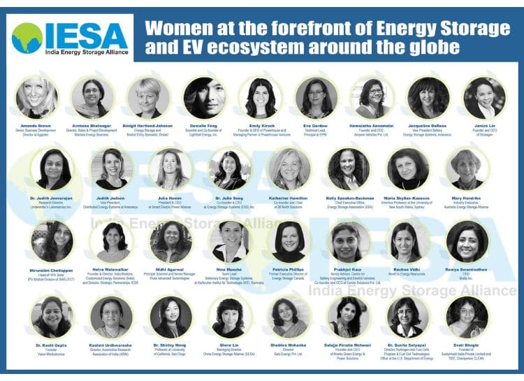 IESA recognizes women at the forefront of energy storage and EV ecosystem around the globe